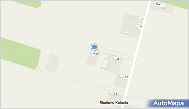 Słodków-Kolonia, Słodków-Kolonia, 25a, mapa Słodków-Kolonia