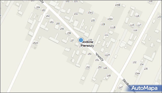 Słodków Pierwszy, Słodków Pierwszy, 155, mapa Słodków Pierwszy