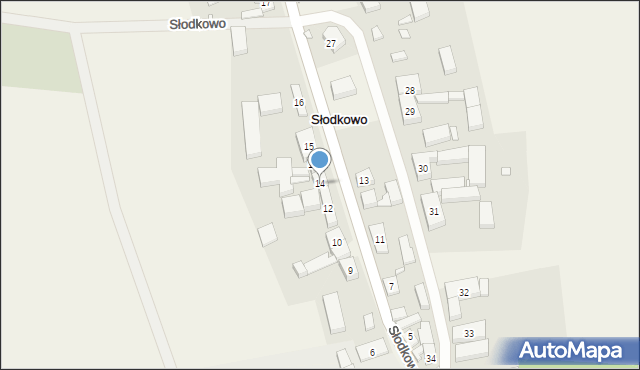 Słodkowo, Słodkowo, 14, mapa Słodkowo