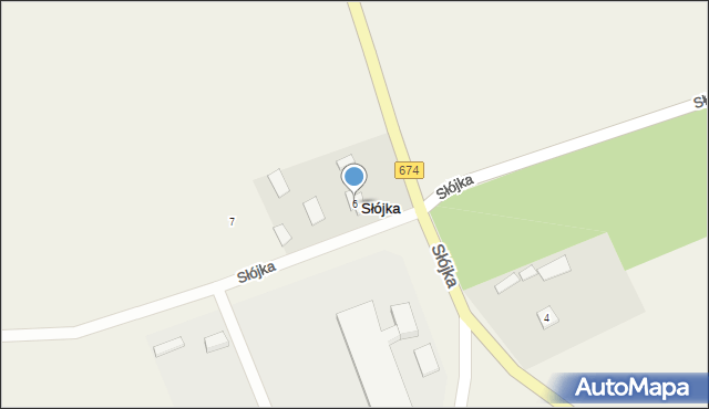 Słójka, Słójka, 6, mapa Słójka