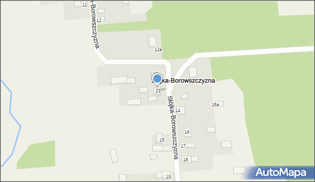 Słójka-Borowszczyzna, Słójka-Borowszczyzna, 13, mapa Słójka-Borowszczyzna