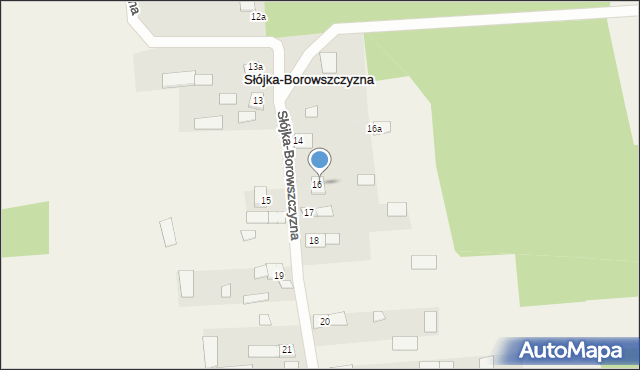 Słójka-Borowszczyzna, Słójka-Borowszczyzna, 17A, mapa Słójka-Borowszczyzna