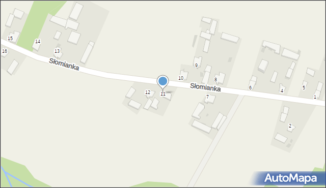 Słomianka, Słomianka, 11, mapa Słomianka