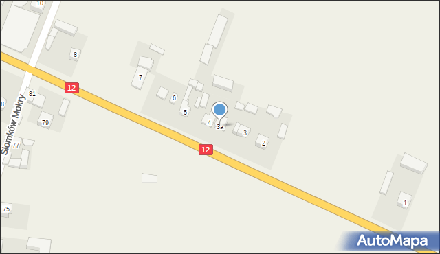 Słomków Mokry, Słomków Mokry, 3a, mapa Słomków Mokry