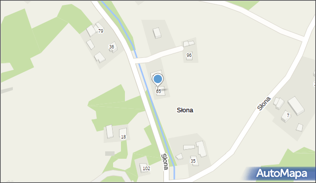 Słona, Słona, 65, mapa Słona