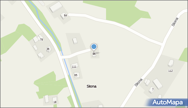 Słona, Słona, 96, mapa Słona