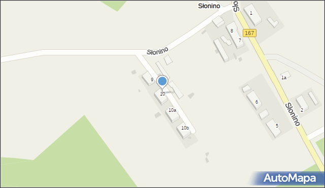 Słonino, Słonino, 10, mapa Słonino