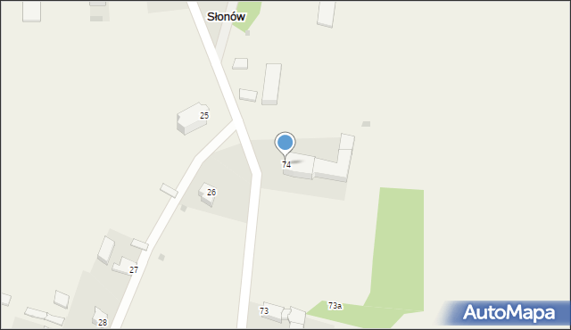 Słonów, Słonów, 74, mapa Słonów