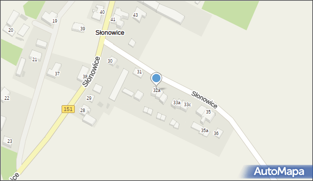 Słonowice, Słonowice, 32a, mapa Słonowice