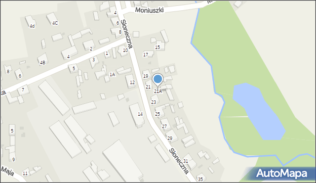 Słońsk, Słoneczna, 21A, mapa Słońsk
