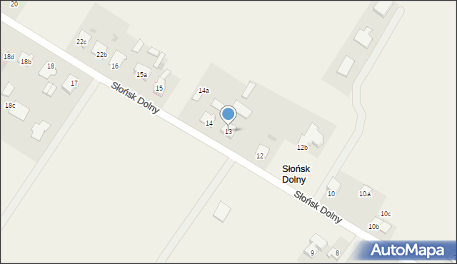 Słońsk Dolny, Słońsk Dolny, 13, mapa Słońsk Dolny