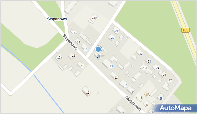 Słopanowo, Słopanowo, 14, mapa Słopanowo