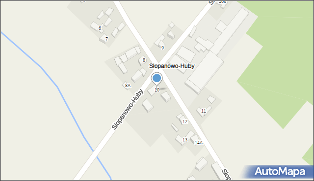 Słopanowo, Słopanowo-Huby, 10, mapa Słopanowo