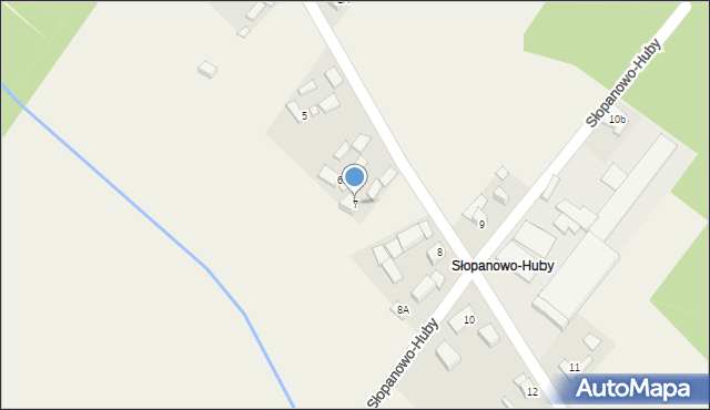 Słopanowo, Słopanowo-Huby, 7, mapa Słopanowo