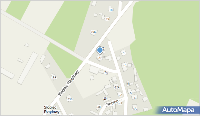 Słopiec, Słopiec Rządowy, 21, mapa Słopiec