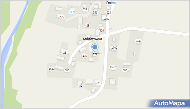 Słopnice, Słopnice, 778, mapa Słopnice
