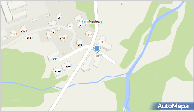 Słopnice, Słopnice, 888, mapa Słopnice