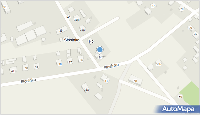 Słosinko, Słosinko, 34, mapa Słosinko