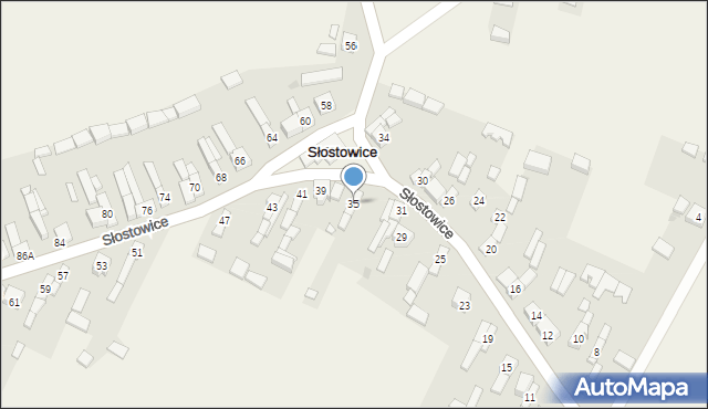 Słostowice, Słostowice, 35, mapa Słostowice