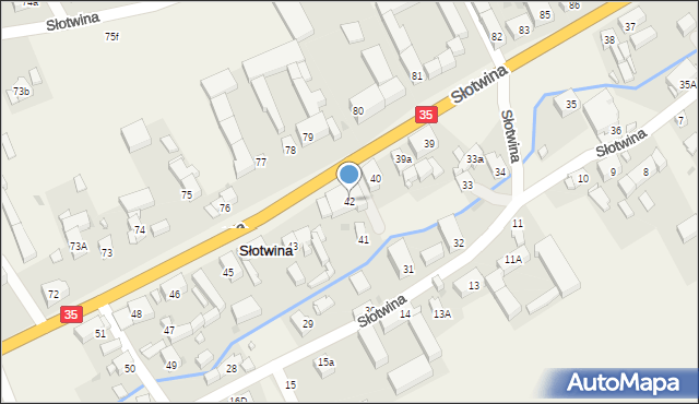 Słotwina, Słotwina, 42, mapa Słotwina