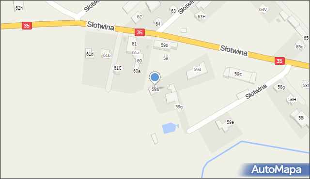 Słotwina, Słotwina, 59a, mapa Słotwina