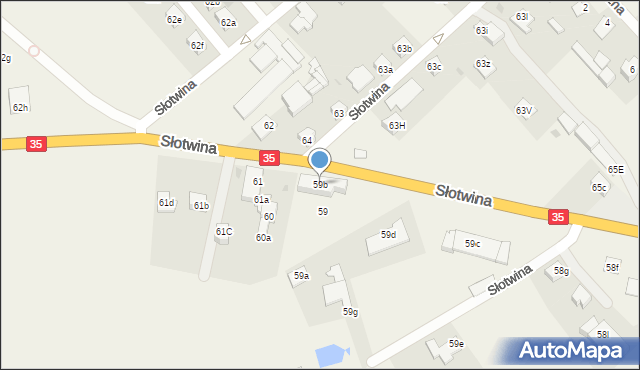 Słotwina, Słotwina, 59b, mapa Słotwina