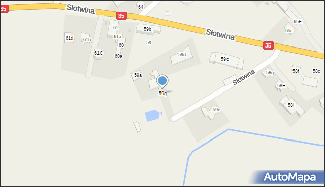 Słotwina, Słotwina, 59g, mapa Słotwina