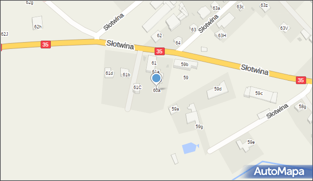 Słotwina, Słotwina, 60a, mapa Słotwina