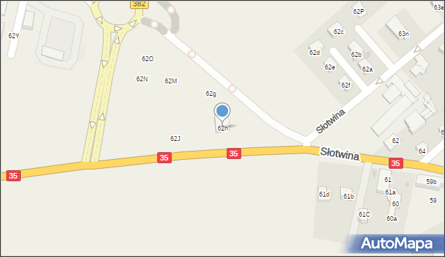 Słotwina, Słotwina, 62h, mapa Słotwina