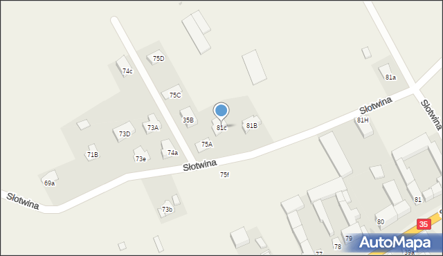 Słotwina, Słotwina, 81c, mapa Słotwina