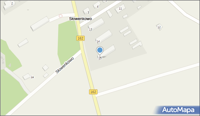 Słowenkowo, Słowenkowo, 15, mapa Słowenkowo