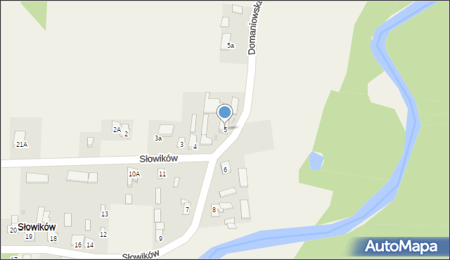 Słowików, Słowików, 5, mapa Słowików