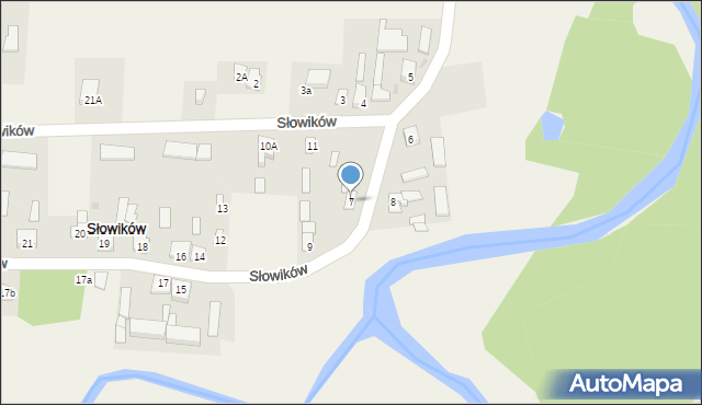 Słowików, Słowików, 7, mapa Słowików