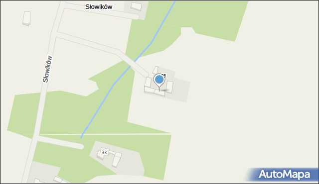 Słowików, Słowików, 36, mapa Słowików