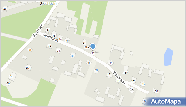 Słuchocin, Słuchocin, 43, mapa Słuchocin