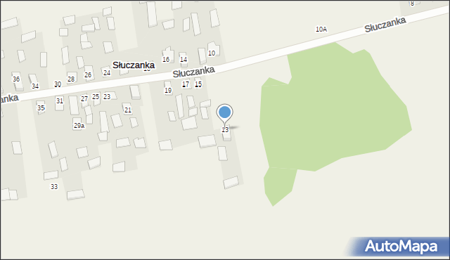 Słuczanka, Słuczanka, 13, mapa Słuczanka