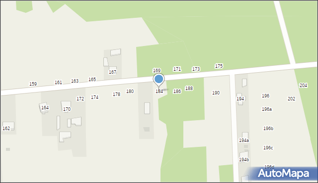 Sługocice, Sługocice, 184, mapa Sługocice