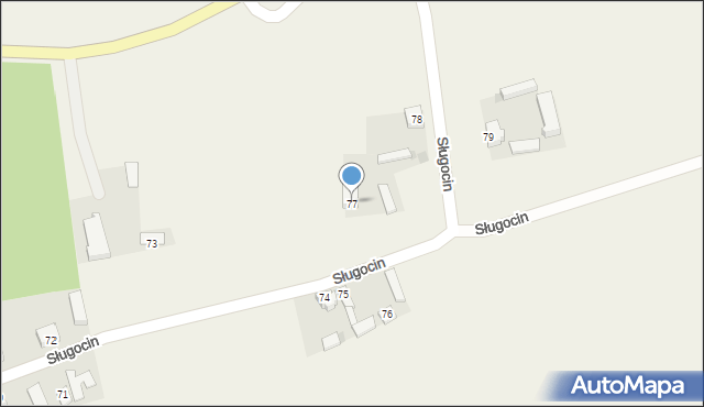 Sługocin, Sługocin, 77, mapa Sługocin