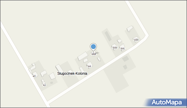 Sługocinek, Sługocinek, 44a, mapa Sługocinek