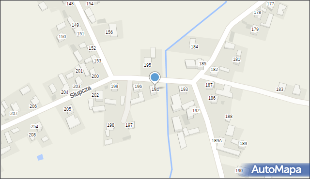 Słupcza, Słupcza, 194, mapa Słupcza