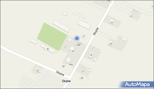 Słupia, Słupia, 9A, mapa Słupia