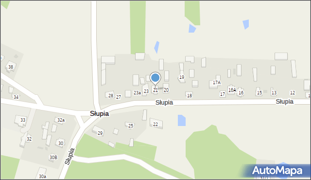 Słupia, Słupia, 21, mapa Słupia