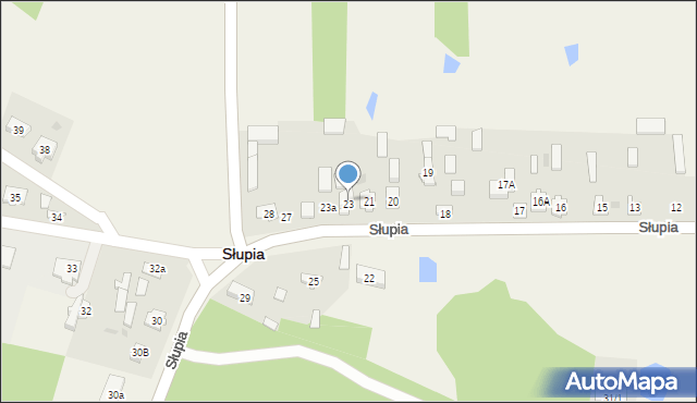 Słupia, Słupia, 23, mapa Słupia