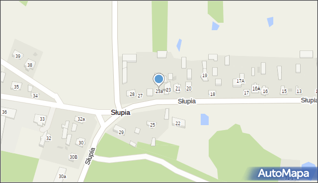 Słupia, Słupia, 23a, mapa Słupia