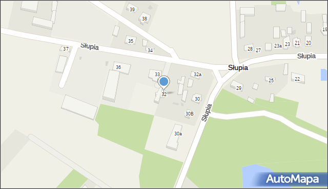 Słupia, Słupia, 32, mapa Słupia