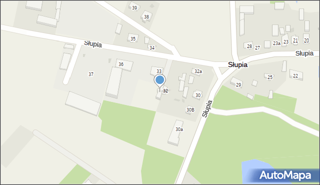 Słupia, Słupia, 33a, mapa Słupia