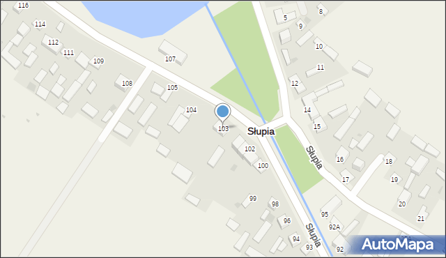 Słupia, Słupia, 103, mapa Słupia