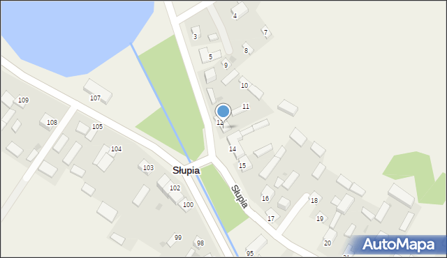 Słupia, Słupia, 13, mapa Słupia