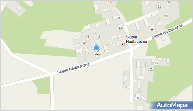 Słupia Nadbrzeżna-Kolonia, Słupia Nadbrzeżna-Kolonia, 27, mapa Słupia Nadbrzeżna-Kolonia