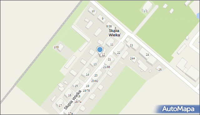 Słupia Wielka, Słupia Wielka, 12/55, mapa Słupia Wielka